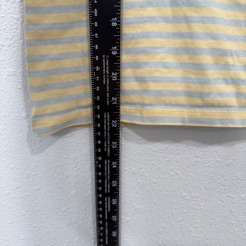 Levis Kids Striped Short Sleeve T-Shirt Yellow Blue Cotton Logo Tee Size S‎ - Picture 6 of 7